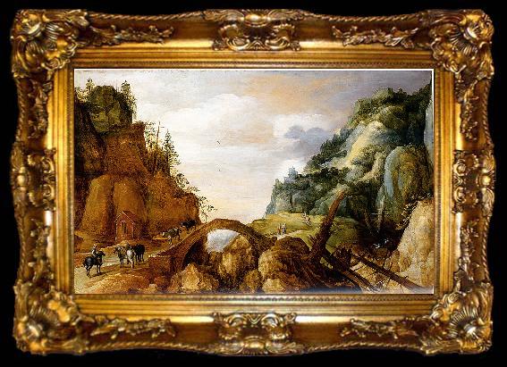 framed  Joos de Momper Mountainous Landscape, ta009-2